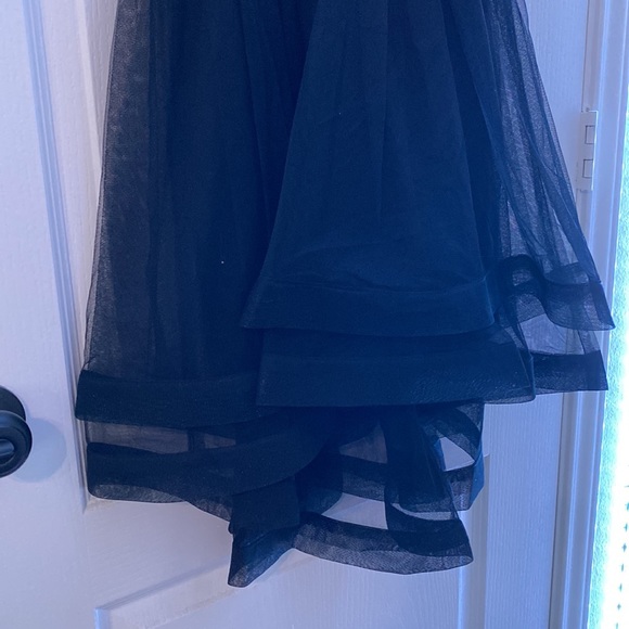 SOLD Girls White and Black Tea Length Formal - Picture 3 of 3